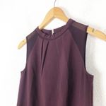 ALLSAINTS Jay Pleated Mini Dress XS Bordeaux Red Semi Sheer Casual Sleeveless Photo 7