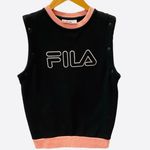 FILA Retro  Sleeveless Sweatshirt Vest Blue Pink S M Athletic Casual Photo 1