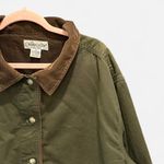 Vintage Cabin Creek Barn Coat Army Green Corduroy Trim Classic Preppy 2XL Size XXL Photo 4