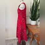 Vintage Red‎ Bandana Print Halter Maxi Dress M – Western Boho Y2K Red Size M Photo 6
