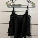 Free People  Turn It On Black Satin Sequin Cami Top Photo 2