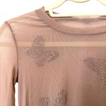 Guess Fiamma Bell-Sleeve Butterfly Mesh Top NWT XS Photo 5