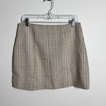 Altar'd State Mini Skirt Women L Tan Micro Plaid Academia School Girl Preppy NWT Photo 1