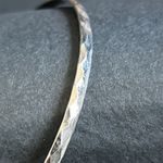 Women’s‎ vintage silver tone bangle bracelet one size measurements shown Photo 3