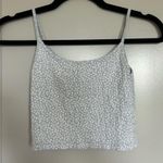 Brandy Melville  White/ Light blue Floral Crop Camisole Photo 2