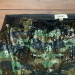 L'Agence  Phoebe Metallic Sequined Camo Skirt Size 10 Photo 3