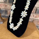 Vintage Cowrie shell Wedding Lei necklace 34” Photo 3