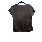 ZARA Womens  Basic Ruffle Black Short‎ Sleeve Lace Top Blouse Small Photo 1