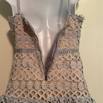 Dainty Hooligan Light Blue Crochet Draped Mini Dress Photo 4