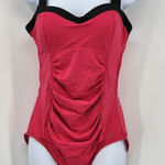 Calia Swimsuit One Piece Pink Black Padded Bra Adjustable Mesh Swimwear Medium Photo 0