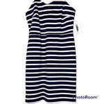 Old Navy  size small bodycon dress blue white striped sweetheart neckline new NWT Photo 3