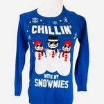 Well Worn Womens  Brand Chillin with My Snowmies Ugly Christmas Sweater - Sz S Photo 1