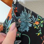 ZARA  Black with Floral Print A-Line Mini Dress long sleeve shift size medium Photo 6