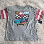 NASCAR Racing Graphic Tee with Striped Sleeves NWT Photo 0