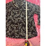 Ellen Tracy  Pajama Set Black and White Fleece Winter Long Sleeve Photo 5