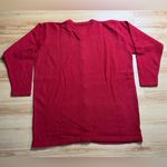 Laura Ashley Vintage 90s  Women's RED L Pure New Wool Cardigan Sweater Pockets Photo 1