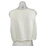Abercrombie & Fitch White Linen Sleeveless Tie Front V-neck Crop Tank Top Sz XL Photo 2