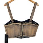 American Bazi Dyed Acid Copper Denim Corset Top NWT XL Castlecore Whimsygoth Photo 4