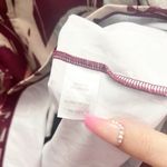 Garnet Hill  Maroon Tropical Floral Long Sleeve Rash Guard Quarter Zip Top Photo 4