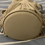 None Ladies Round Grey Fringe Purse Handbag New Photo 0