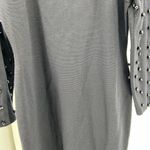 Outlander wool blend black beaded mock neck sweater dress vintage party cocktail Size M Photo 5