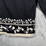 Dress Barn  Sweater L Floral Embroidered Cardigan Cottagecore Preppy Grandmacore Photo 4
