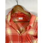 Abound NWT  Oversized plaid Haley Shirt Orange Size Medium Photo 3