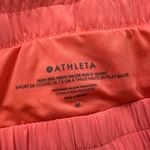 Athleta neon coral orange High Rise Mesh Racer Run 3" shorts size M Photo 3