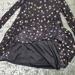 AFRM Long Sleeve Mesh Babydoll Floral Dress Black Photo 3