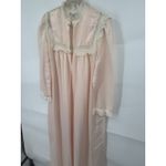 Dior VTG Christian  Lingerie Lace Trim Coquette Cottage Maxi Sleep Gown Women L Photo 9