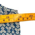 J.Crew Boho Blue Orange Embroidered Tie Neck Sleeveless Tunic Top Tassels Size 8 Photo 5