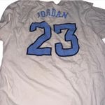 Nike Jordan Men's or Women’s White and Blue North Carolina Jersey Photo 2