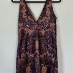 Free People Sequin dress Purple Night Shimmers Mini sleeveless vneck eras tour Photo 6