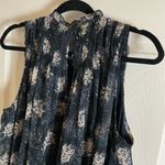 Joie  Navy Blue Baltic Floral Mini Chiffon Dress Sleeveless Boho size X-Large Photo 5