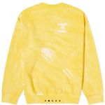 SPORTY & RICH Serif Yellow Tie Dye Crew Sweatshirt Size Large Photo 2