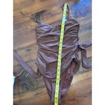 Hutch  Anthropologie Zenna Ruched One Piece Swimsuit With Belt Mocha S NWT $188 Photo 11