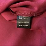 Olivaceous Anthropologie Maroon Semi Sheer V-Neck Tunic Blouse Photo 10
