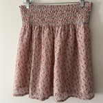 ZARA  Pink Ditsy Floral Pattern Stretchy Elastic Waist Flowy Skirt Photo 0
