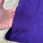 Lands' End Purple Fleece 1/4 Zip Pullover Top Women's L Polyester PolarTec Photo 5