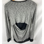 Beyond Yoga  Grey Long Sleeve Open Back Top Size Medium Photo 3