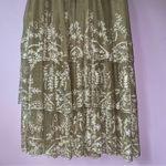 Tularosa XS Maxi Dress Tie Strap Tiered Embroidered Boho Cottagecore Photo 3