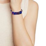 ALEX AND ANI new ꥟ Deity Wrap Glass Bead Bangle Bracelet ꥟ River ꥟ Deep Blues ꥟ Photo 1