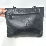 Unbranded Woven Strap Leather Shoulder Tote Bag Black Photo 3
