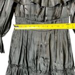 Vietnamese Mini Dress Off Shoulder Tiered Ruffle Long Sleeve Señorita Black Size XS Photo 4