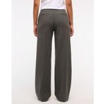 Abercrombie & Fitch co-ord high rise ultra wide leg trouser in grey pinstripe Photo 1