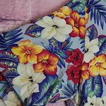 VINTAGE LESLIE FAY SPORTSWEAR HAWAIIAN TROPICAL VACATION CRUISE PRINTED TOP 16 Red Photo 4