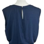 Lou & grey Women’s Romper Pockets Sleeveless Ponte Knit Navy Blue Size Large Photo 7