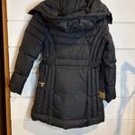 Cole Haan Signature Down Puffer Black Jacket Coat Women's size M medium hood Photo 1