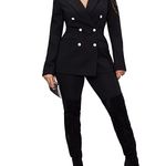 Good American NWT  - Black Embellished Double-Breasted Blazer - Size 2X Photo 5