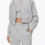 Aritzia color Heather Chrome Cozy Fleece Boyfriend Boxy Zip Hoodie Photo 5